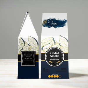Gilded Smoke from the Bold & Dramatic specialty coffee collection by Omni Coffee Studio.